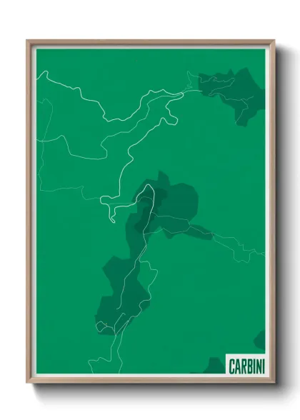 Une affiche de carte sur Carbini