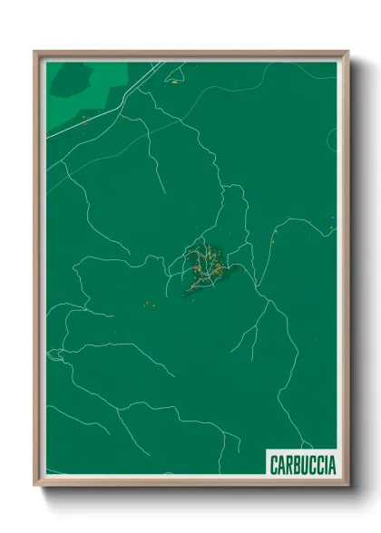 Une affiche de carte sur Carbuccia