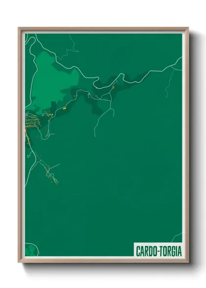 Une affiche de carte sur Cardo-Torgia