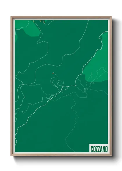 Une affiche de carte sur Cozzano