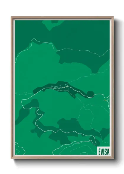 Une affiche de carte sur Évisa