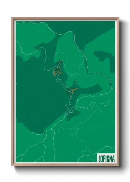 Une affiche de carte sur Lopigna
