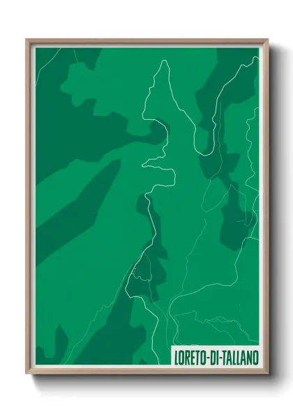Une affiche de carte sur Loreto-di-Tallano