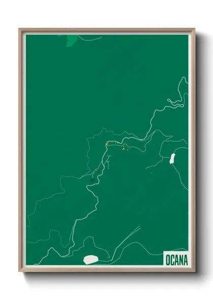 Une affiche de carte sur Ocana