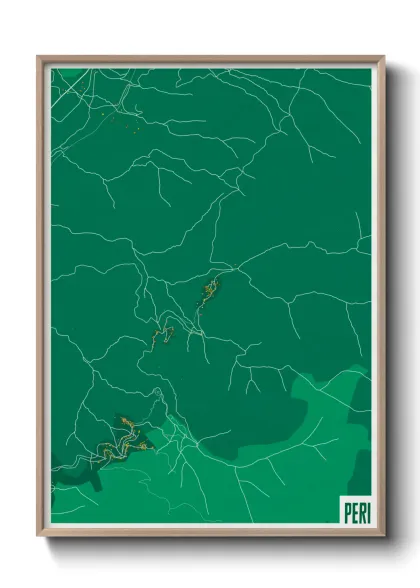 Une affiche de carte sur Peri