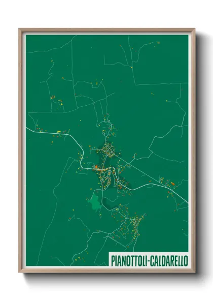 Une affiche de carte sur Pianottoli-Caldarello