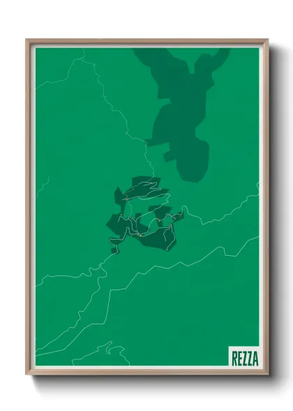 Une affiche de carte sur Rezza