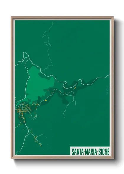 Une affiche de carte sur Santa-Maria-Siché