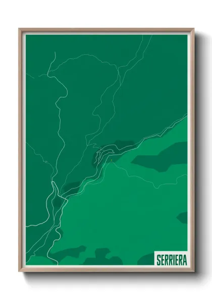 Une affiche de carte sur Serriera