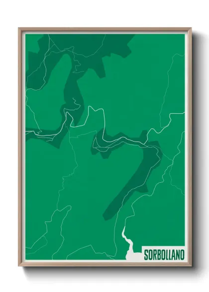 Une affiche de carte sur Sorbollano