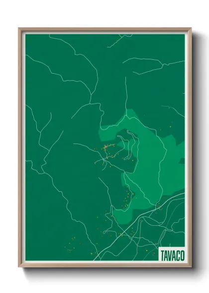 Une affiche de carte sur Tavaco