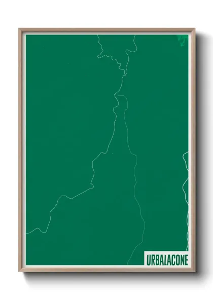 Une affiche de carte sur Urbalacone