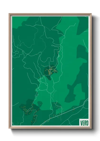 Une affiche de carte sur Vero