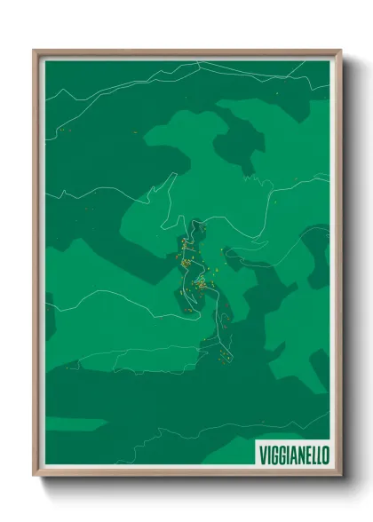 Une affiche de carte sur Viggianello