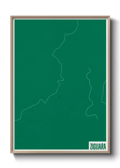 Une affiche de carte sur Zigliara