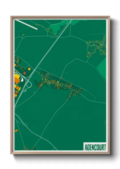 Une affiche de carte sur Agencourt