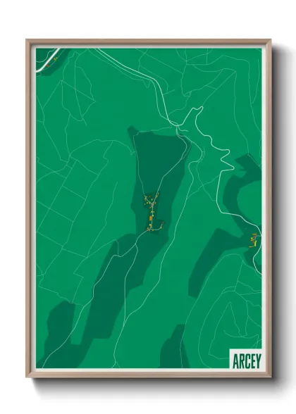 Une affiche de carte sur Arcey