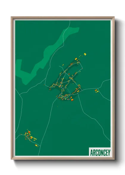 Une affiche de carte sur Arconcey