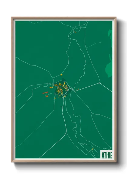 Une affiche de carte sur Athie