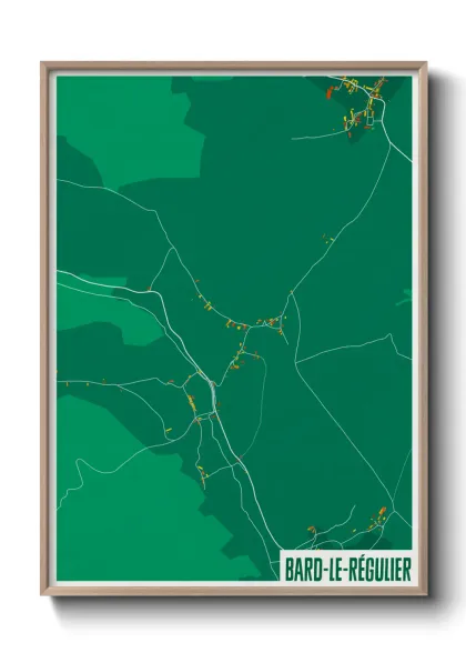 Une affiche de carte sur Bard-le-Régulier