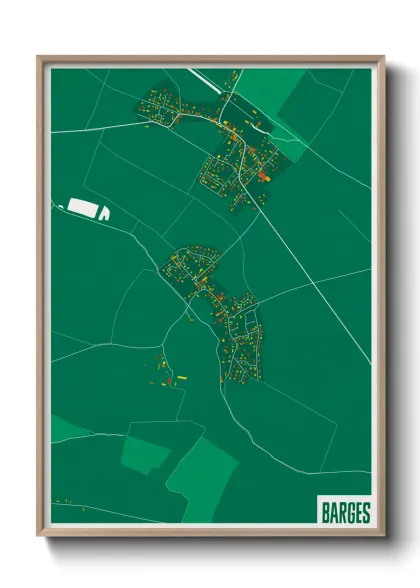 Une affiche de carte sur Barges