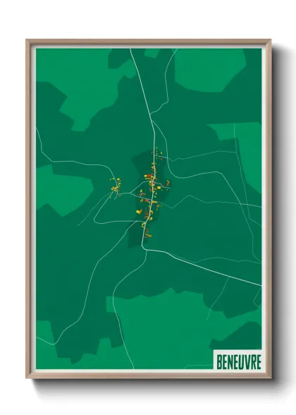 Une affiche de carte sur Beneuvre