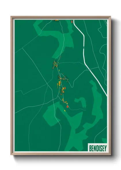 Une affiche de carte sur Benoisey