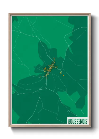 Une affiche de carte sur Boussenois
