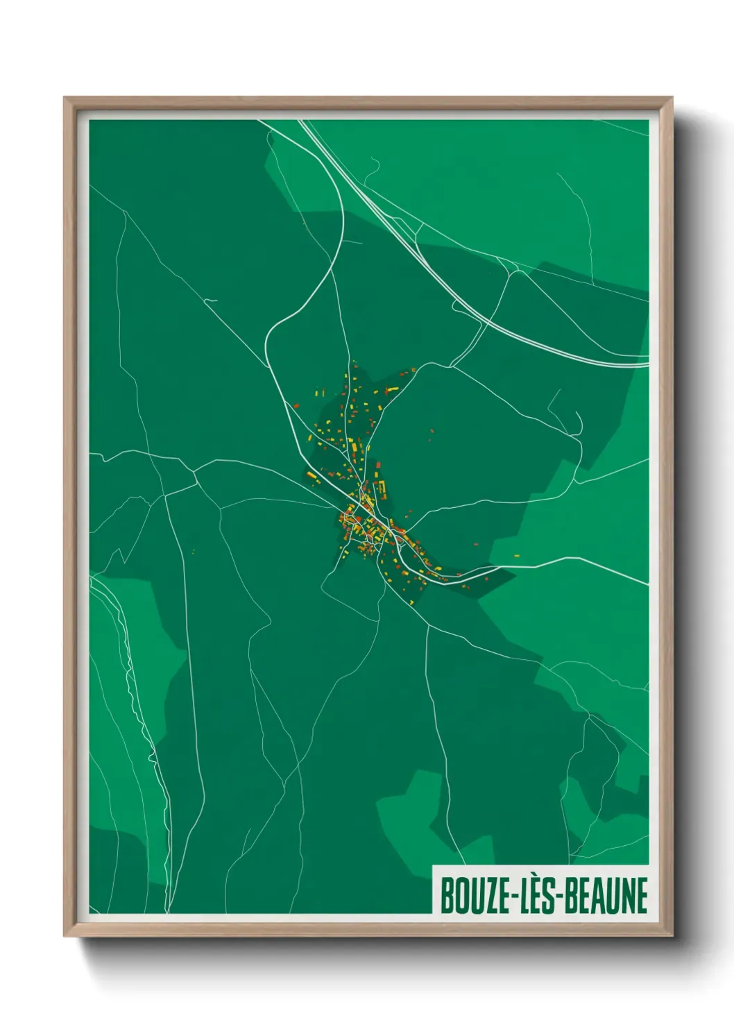 Un poster carteBouze-lès-Beaune