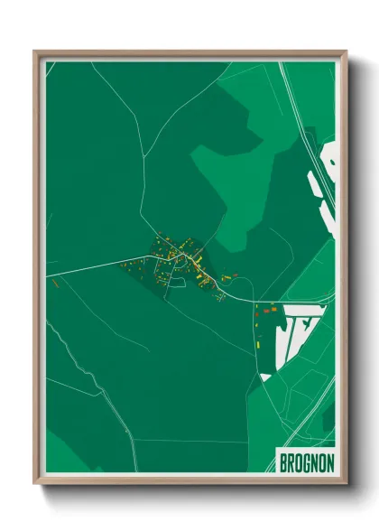Une affiche de carte sur Brognon