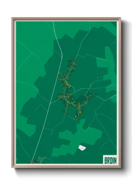 Une affiche de carte sur Broin