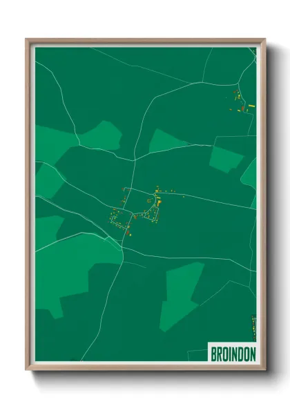 Une affiche de carte sur Broindon