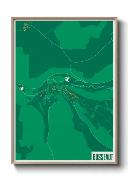 Une affiche de carte sur Busseaut