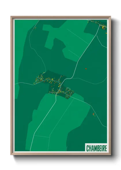 Une affiche de carte sur Chambeire