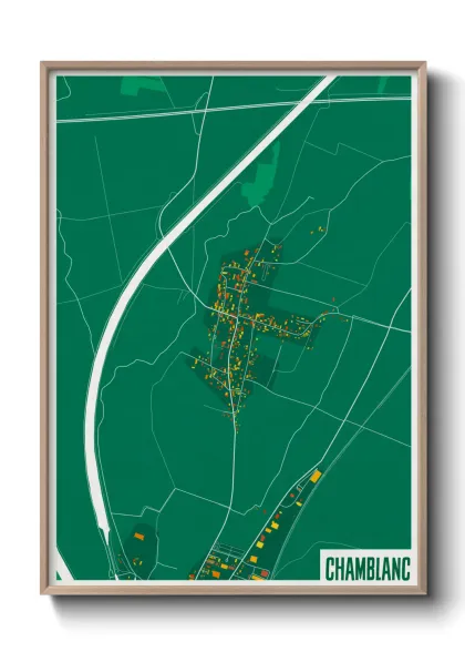Une affiche de carte sur Chamblanc