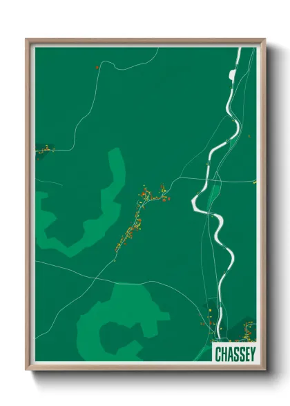 Une affiche de carte sur Chassey
