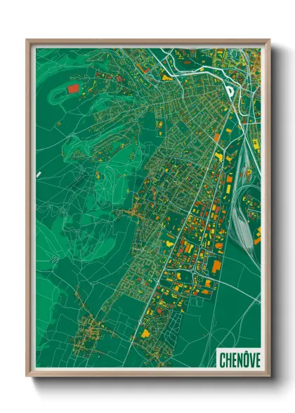 Une affiche de carte sur Chenôve