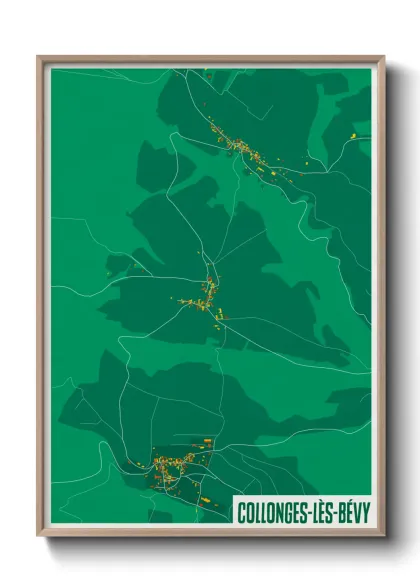 Une affiche de carte sur Collonges-lès-Bévy