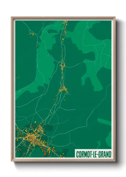 Une affiche de carte sur Cormot-le-Grand