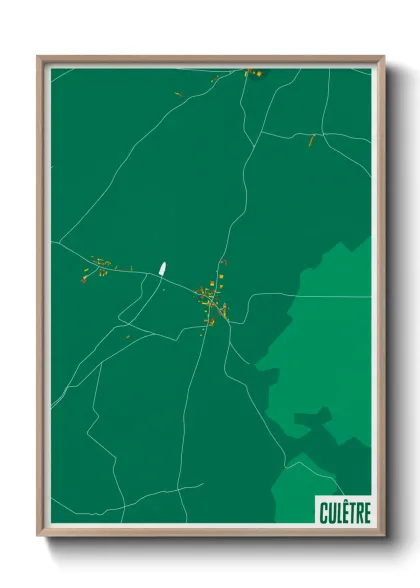 Une affiche de carte sur Culêtre