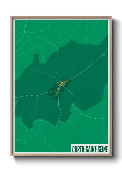 Une affiche de carte sur Curtil-Saint-Seine