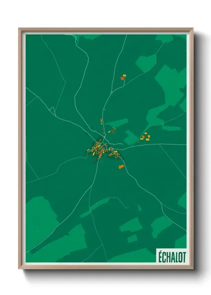 Une affiche de carte sur Échalot