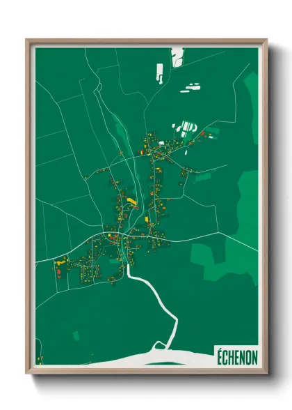 Une affiche de carte sur Échenon