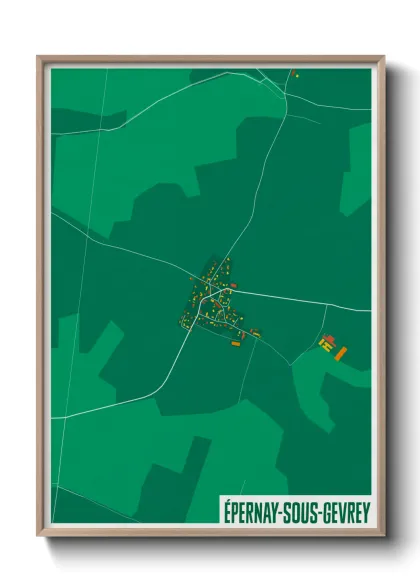 Une affiche de carte sur Épernay-sous-Gevrey