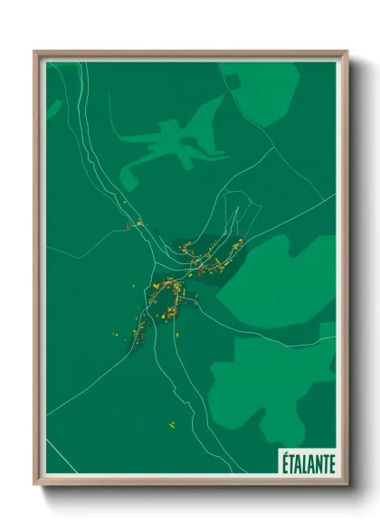 Une affiche de carte sur Étalante