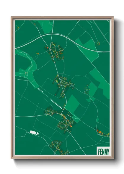 Une affiche de carte sur Fénay