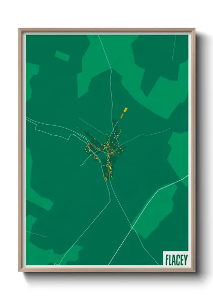 Une affiche de carte sur Flacey