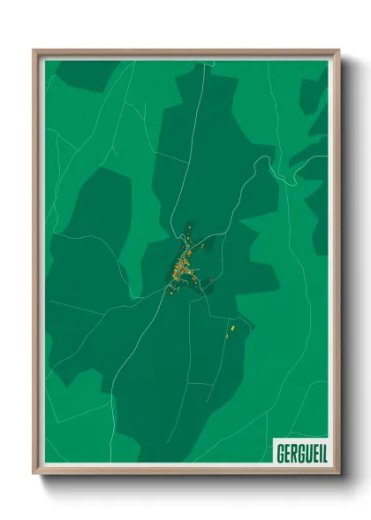 Une affiche de carte sur Gergueil