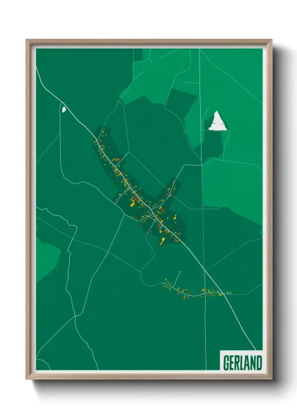 Une affiche de carte sur Gerland