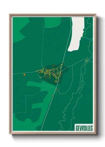 Une affiche de carte sur Gevrolles